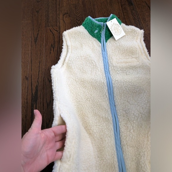 The Beaufort Bonnet Company Boys 14 Van Camp Vest Palmetto Pearl Sherpa … - Picture 5 of 13